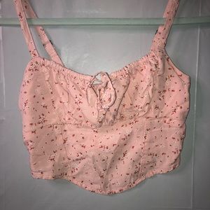 pink corset-style top xs